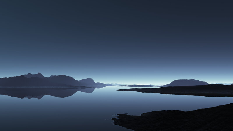 calm lake at twilight