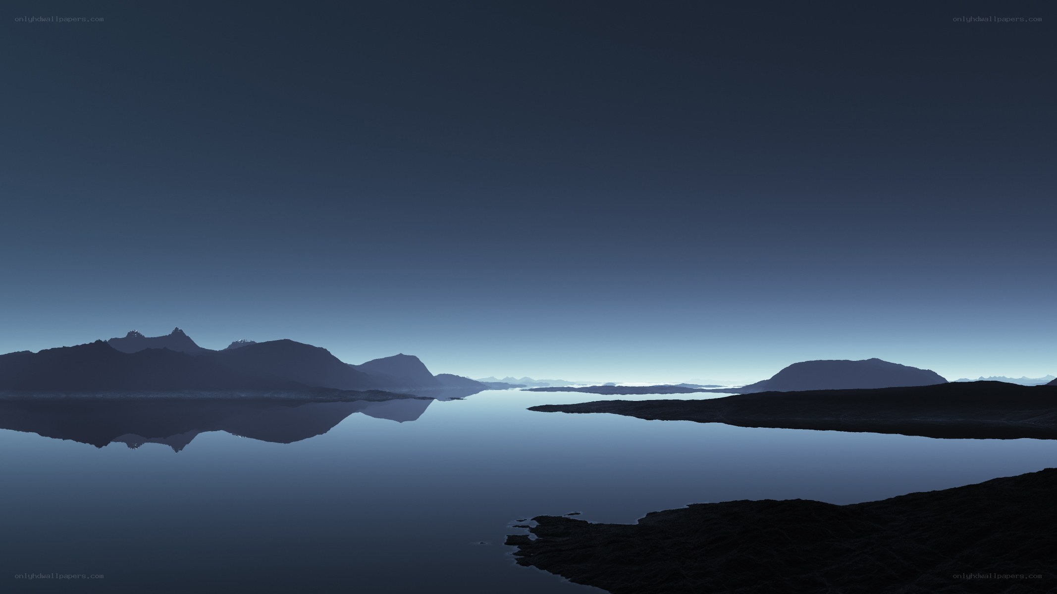 calm lake at twilight