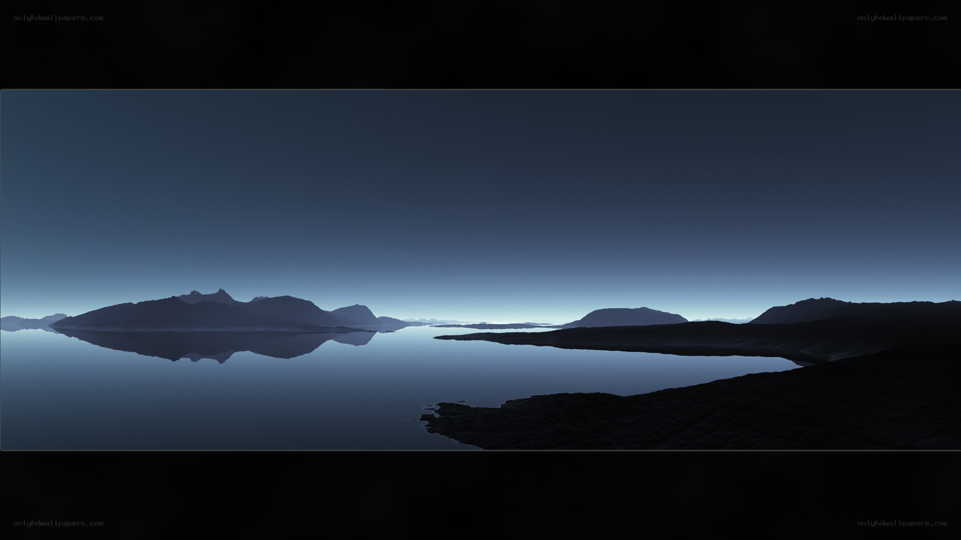 calm lake at twilight