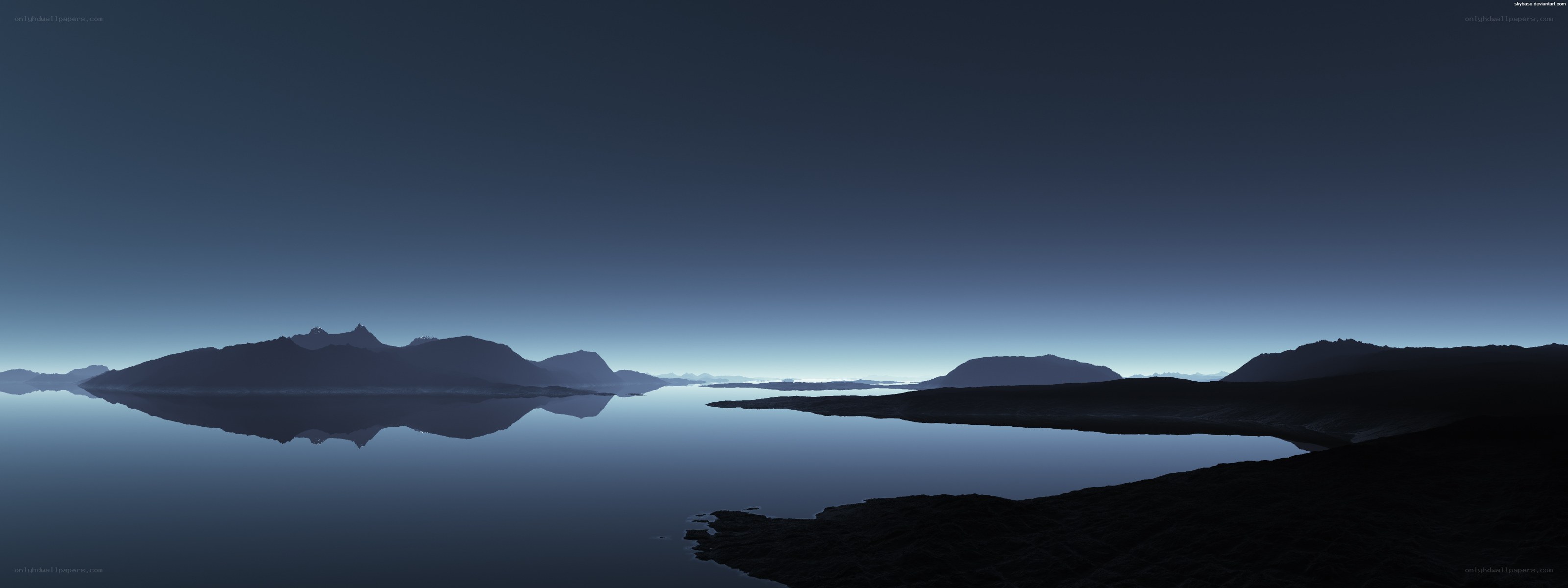 calm lake at twilight