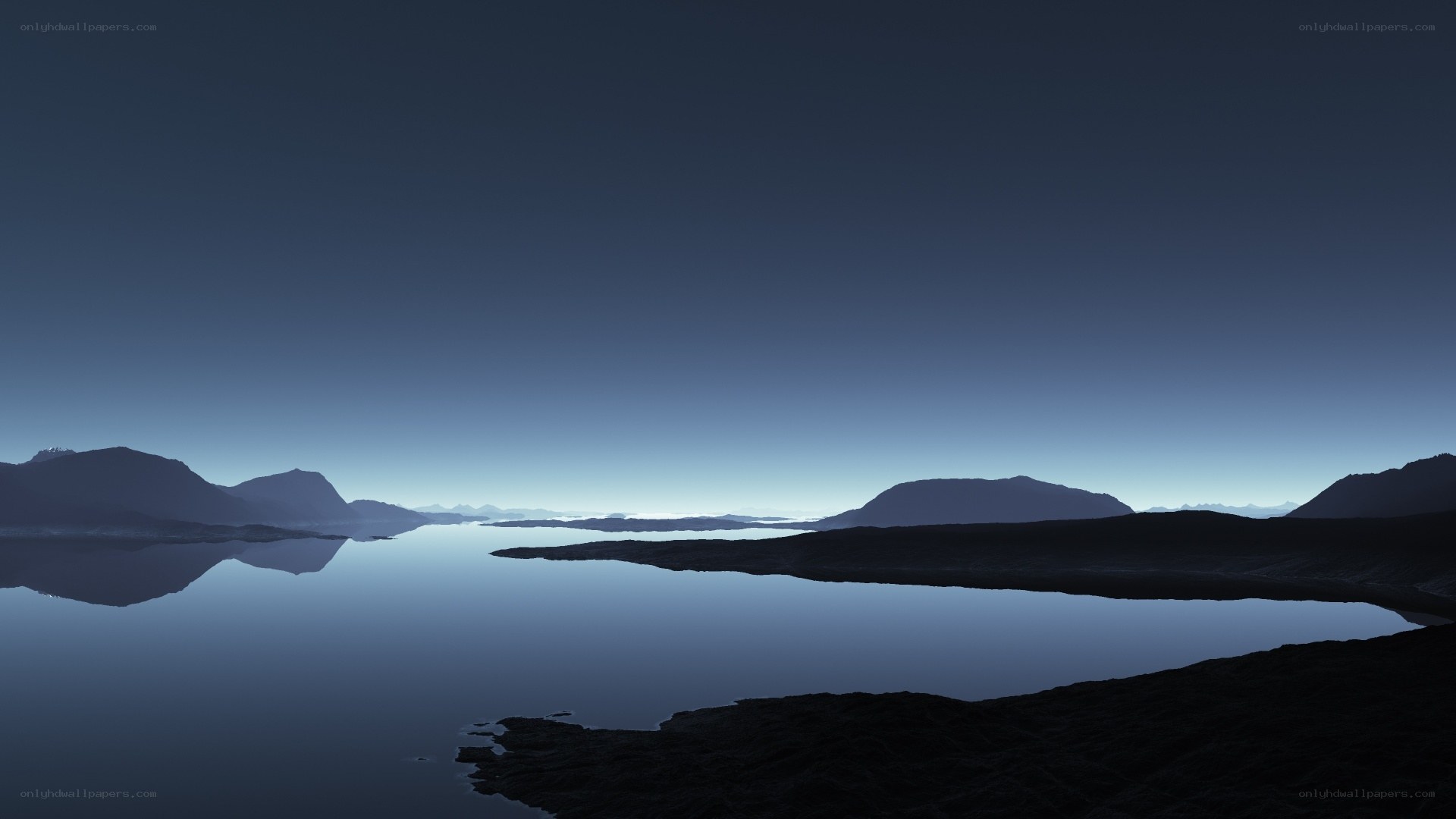 calm lake at twilight