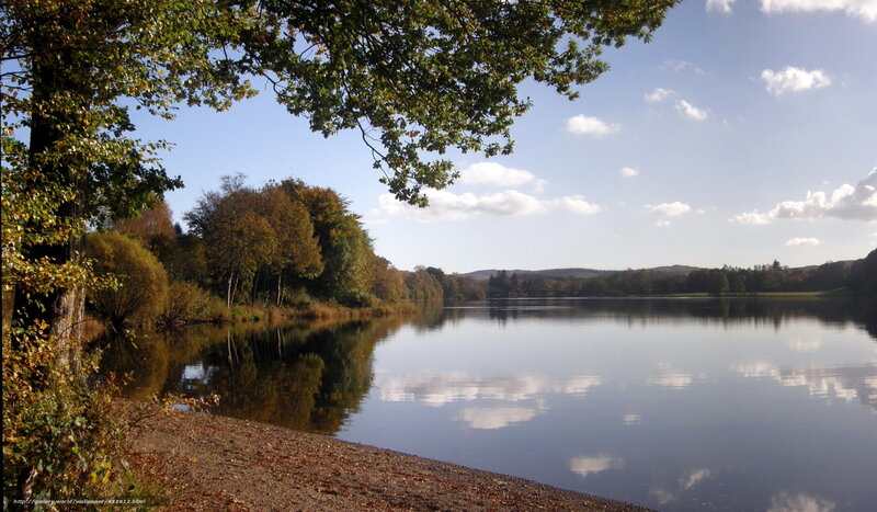 Calm lake in autumn