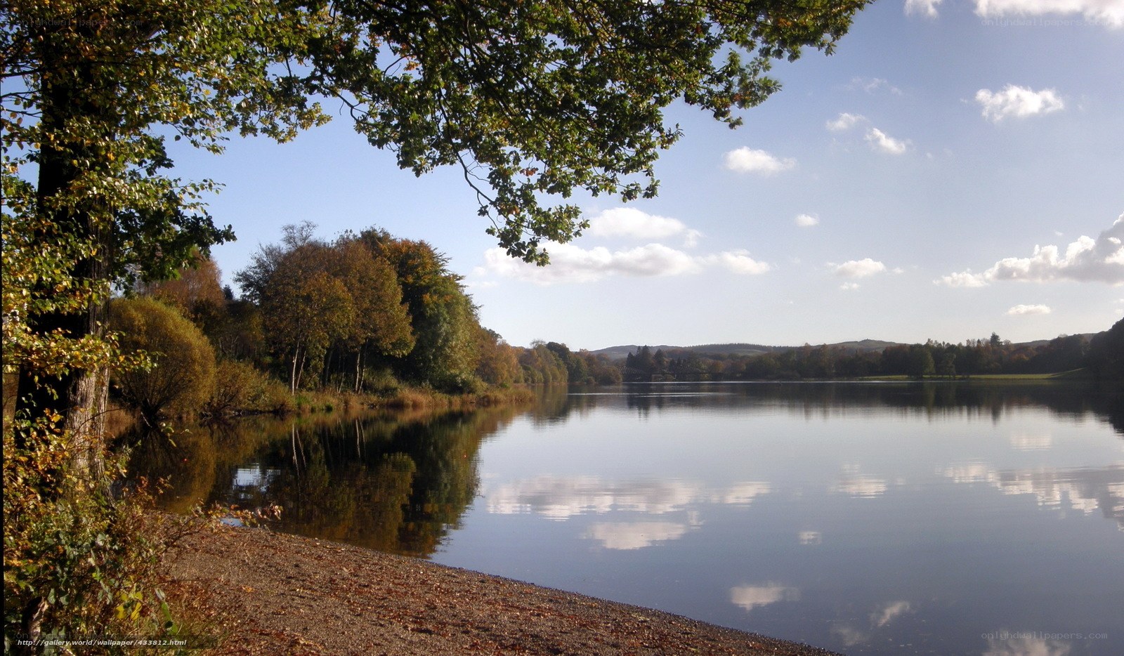 Calm lake in autumn
