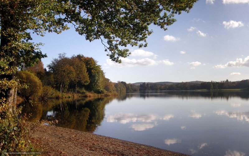 Calm lake in autumn