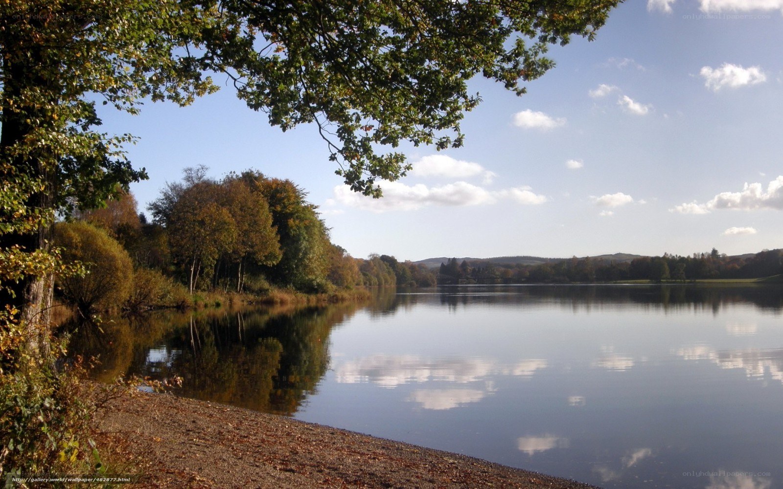 Calm lake in autumn