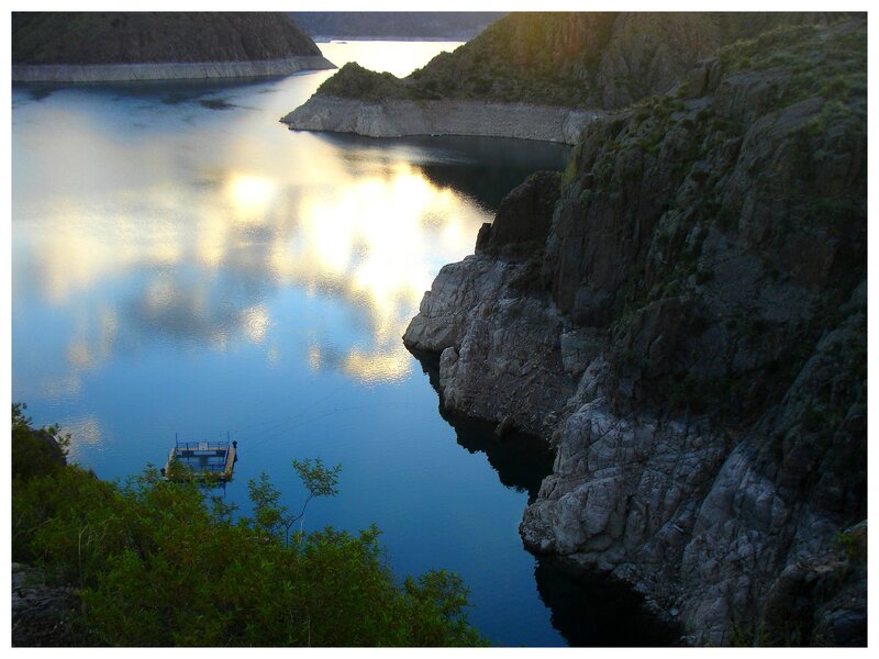 Calm Lake in Canyon — Blue