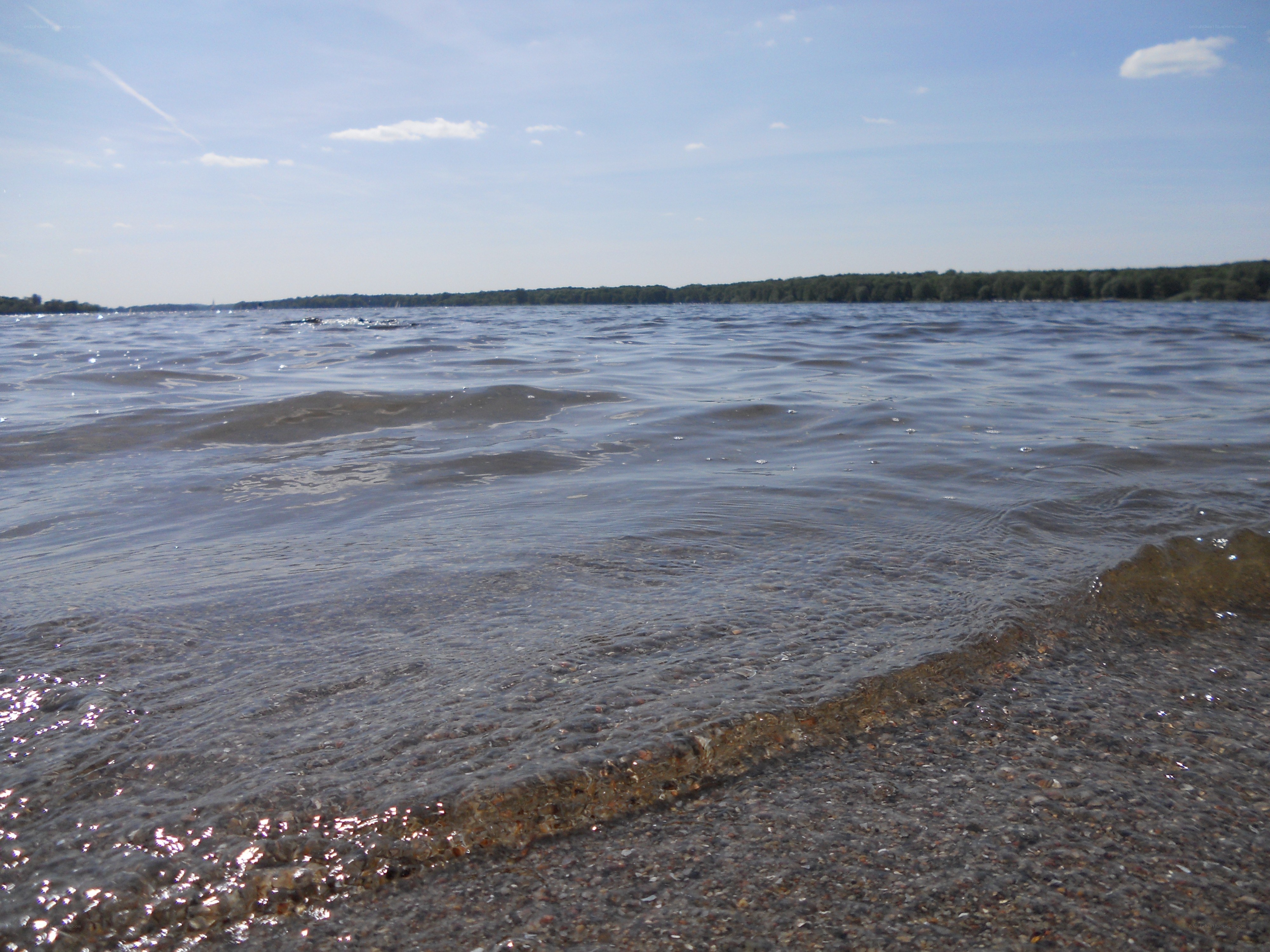 calm lake shoreline