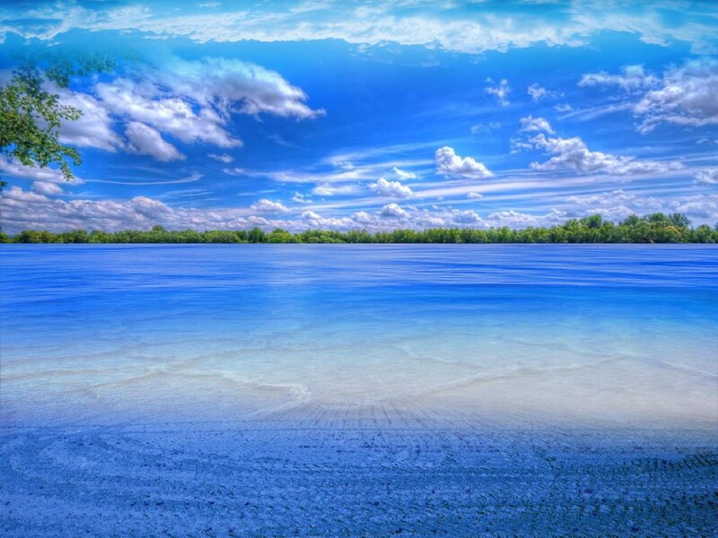 Calm Lake with Blue Sky