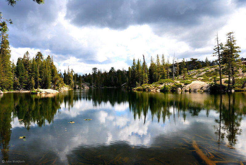 Calm Lake with Forest — Green, Serene, Afternoon