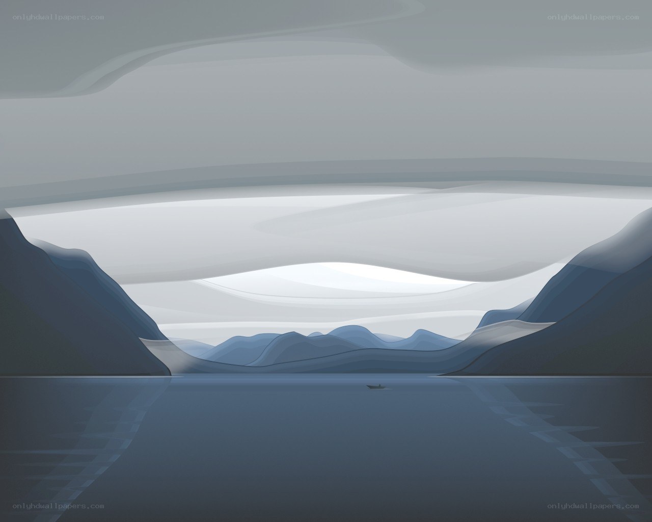 calm lake with mountains