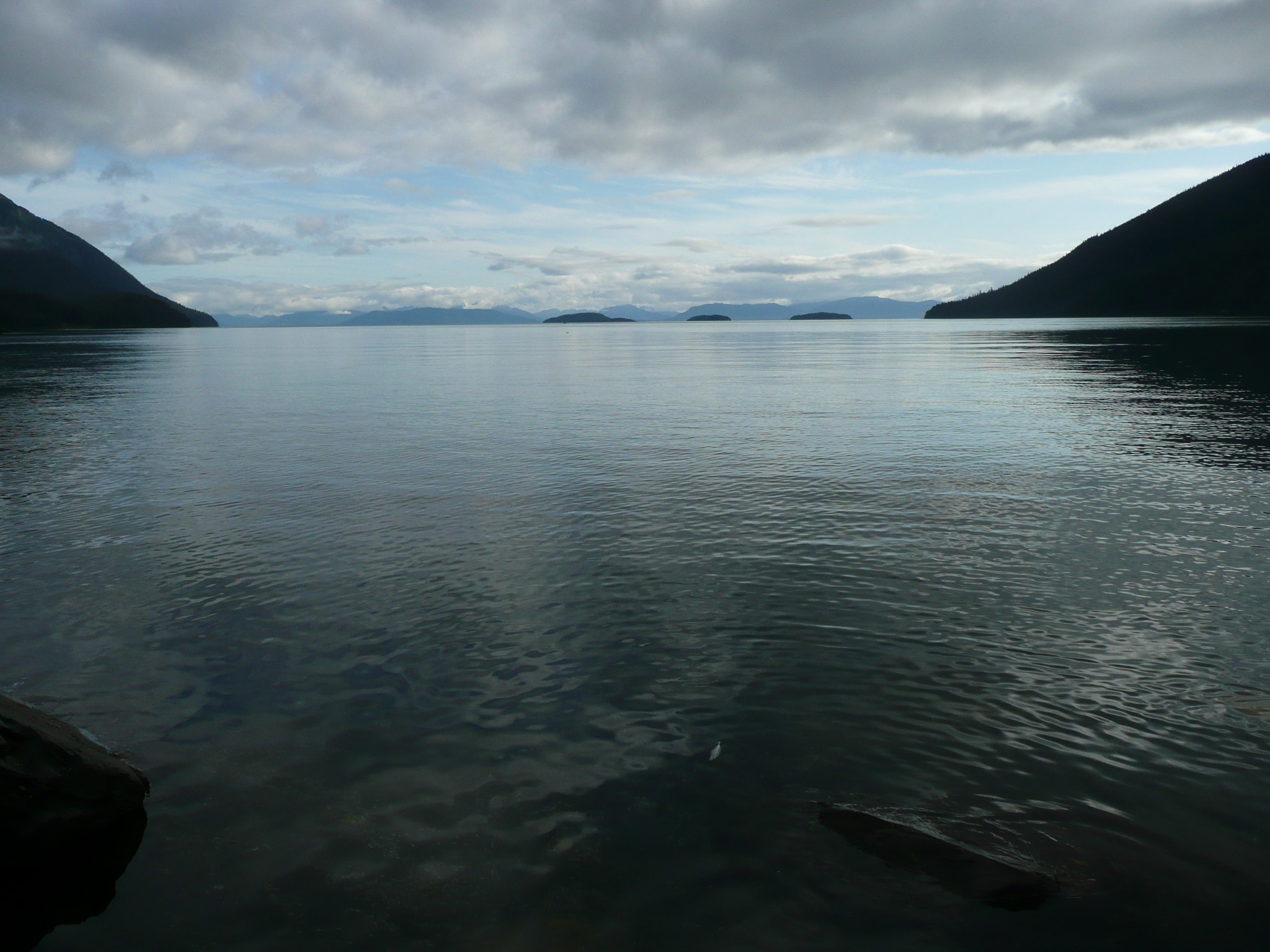 calm lake with mountains