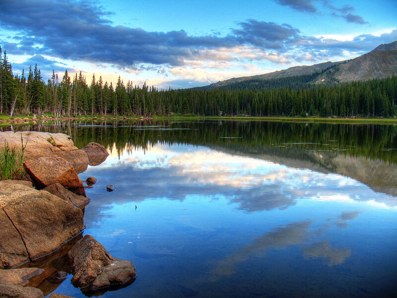 Calm Lake with Reflection