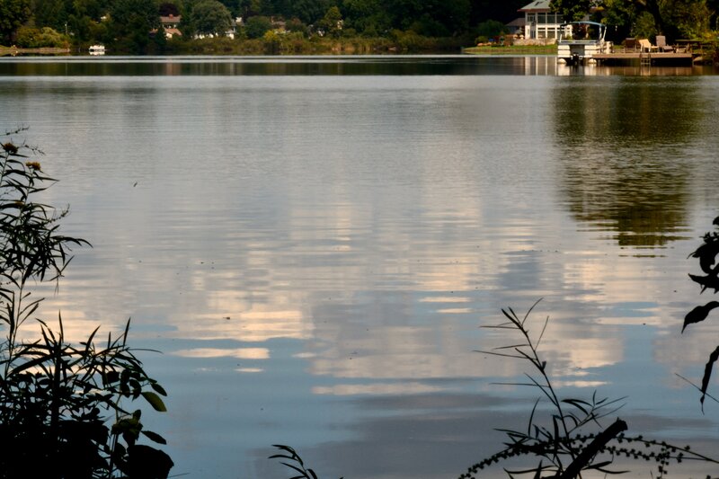 Calm Lake with Reflections — Blue, Serene