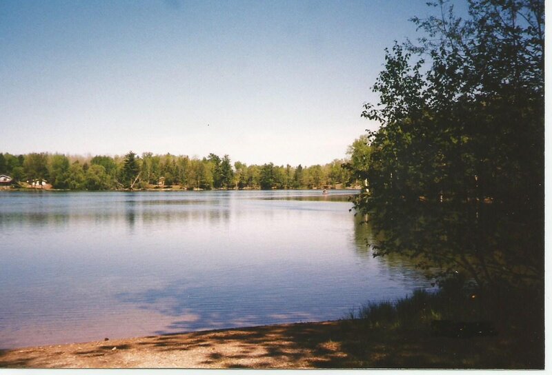 Calm Lake with Trees — Blue, Serene, Afternoon, Photograph, Shoreline