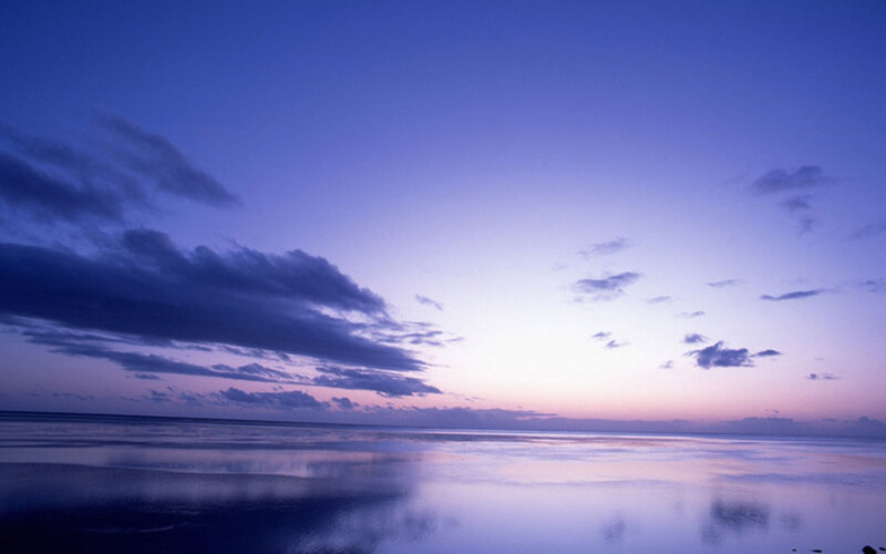 Calm Ocean at Dusk — Blue