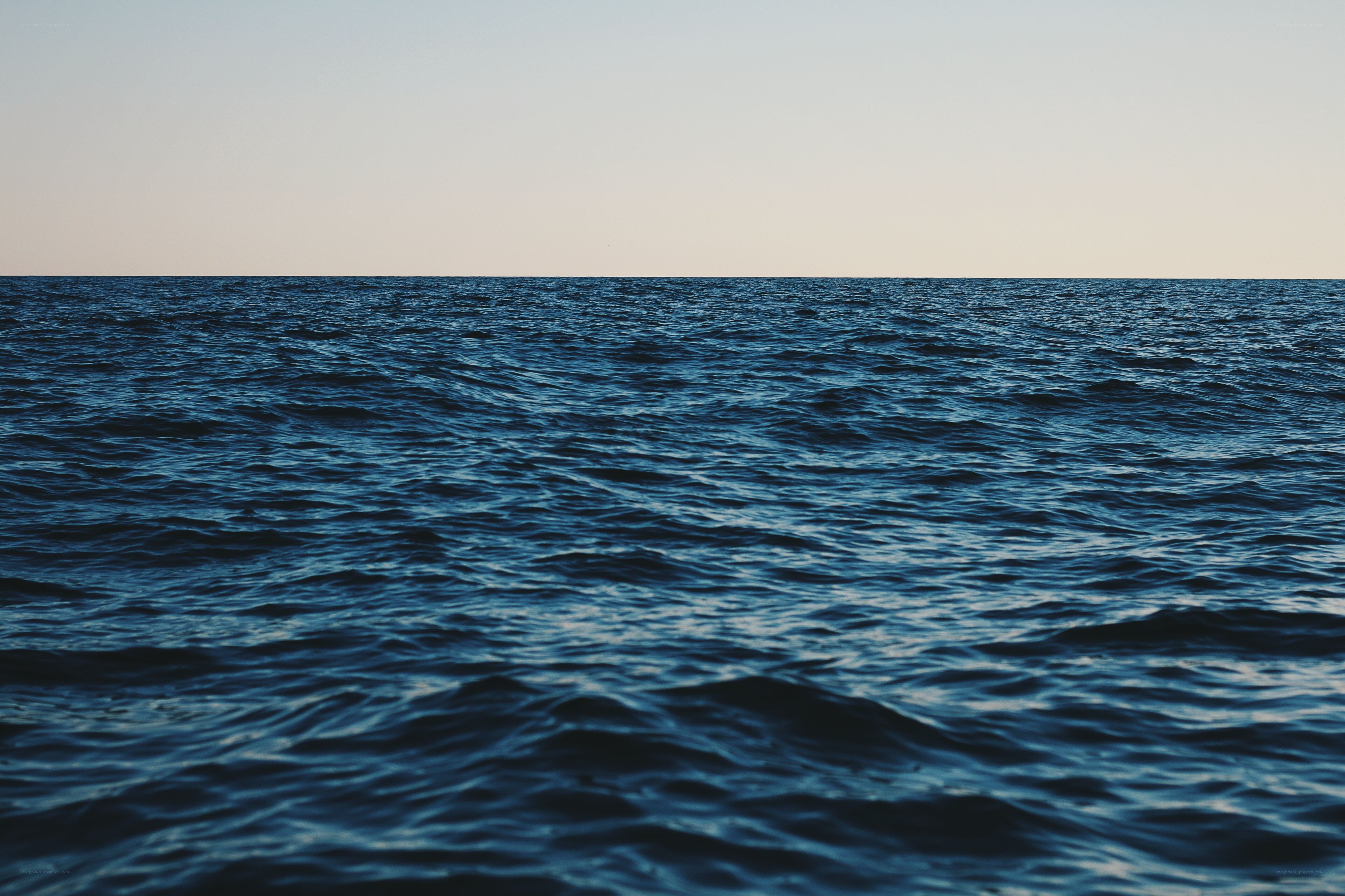calm ocean at dusk