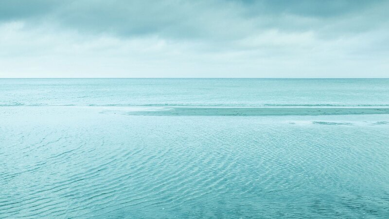 calm ocean at low tide