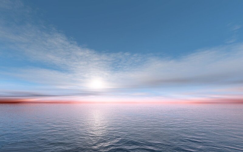 calm ocean at sunrise