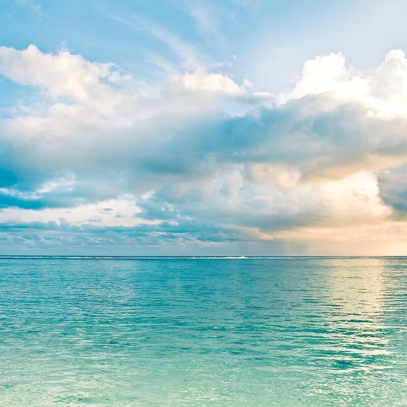 calm ocean at sunset