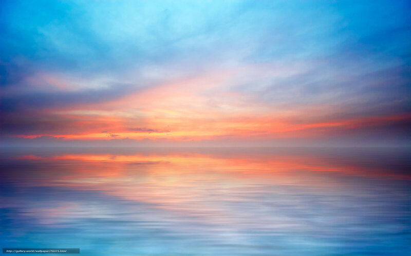 Calm Ocean at Sunset — Blue