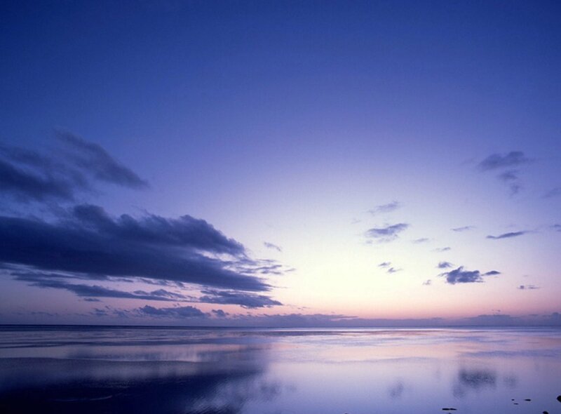 calm ocean at twilight