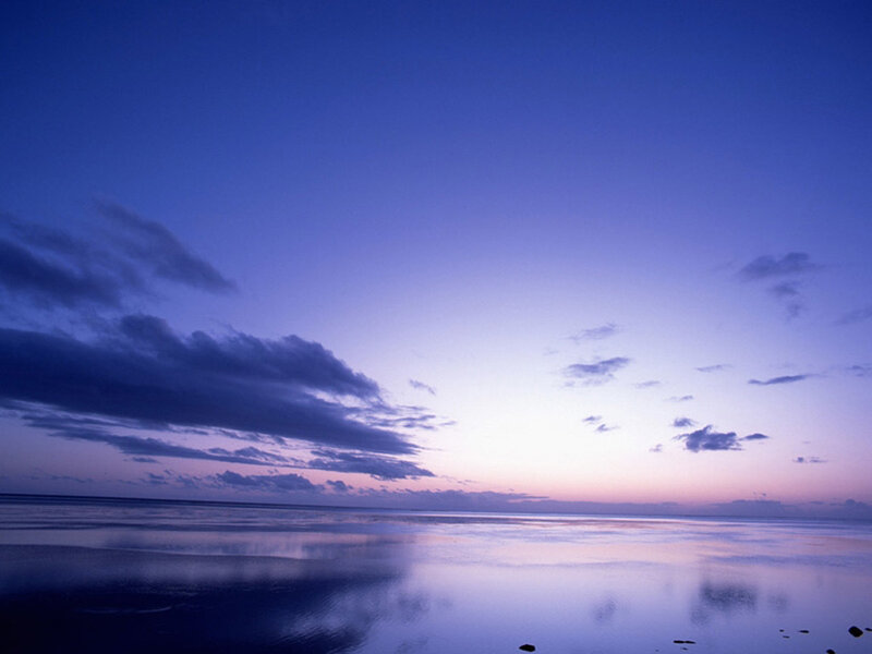 Calm Ocean at Twilight — Blue