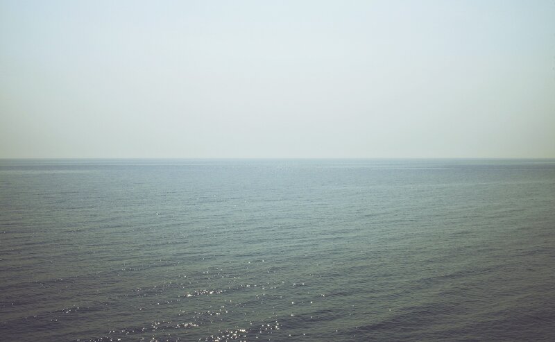 Calm Ocean Horizon — Blue, Serene, Afternoon