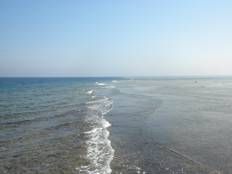Calm ocean shoreline