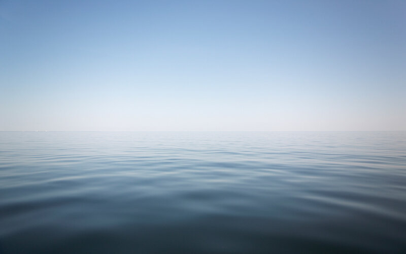 Calm Ocean Surface — Blue, Serene, Afternoon