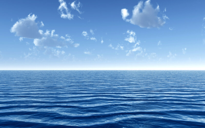 calm ocean under blue sky