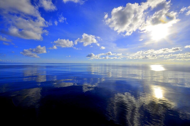 Calm Ocean under Blue Sky — Serene