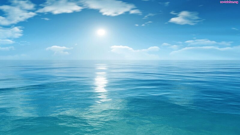 Calm Ocean under Sun — Blue, Serene, Afternoon