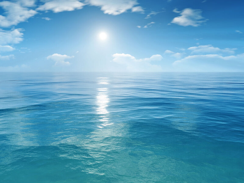 Calm Ocean under Sun