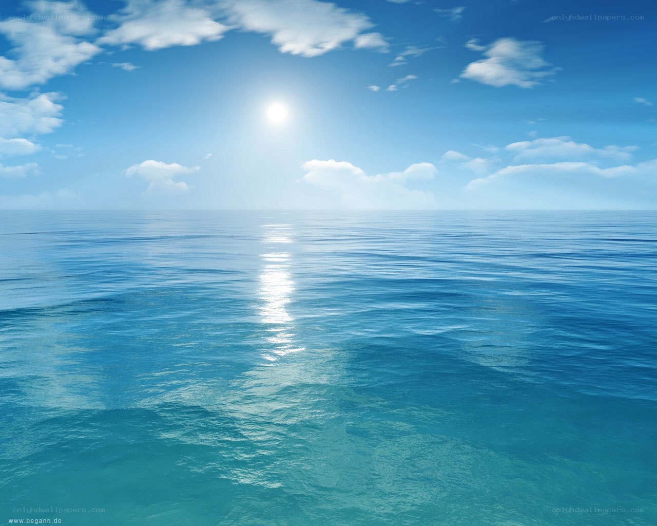 calm ocean under sunny sky