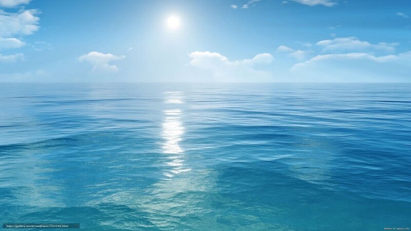 calm ocean under sunny sky