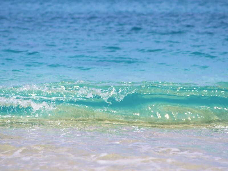 Calm ocean waves at the shore