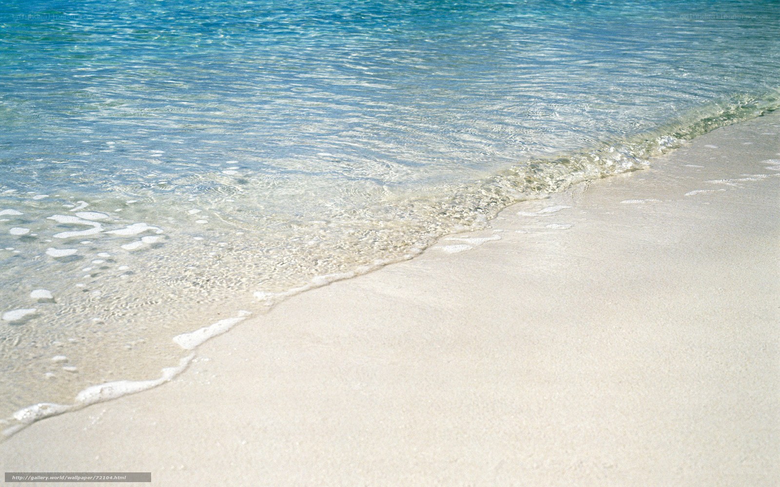 Calm ocean waves on sandy beach