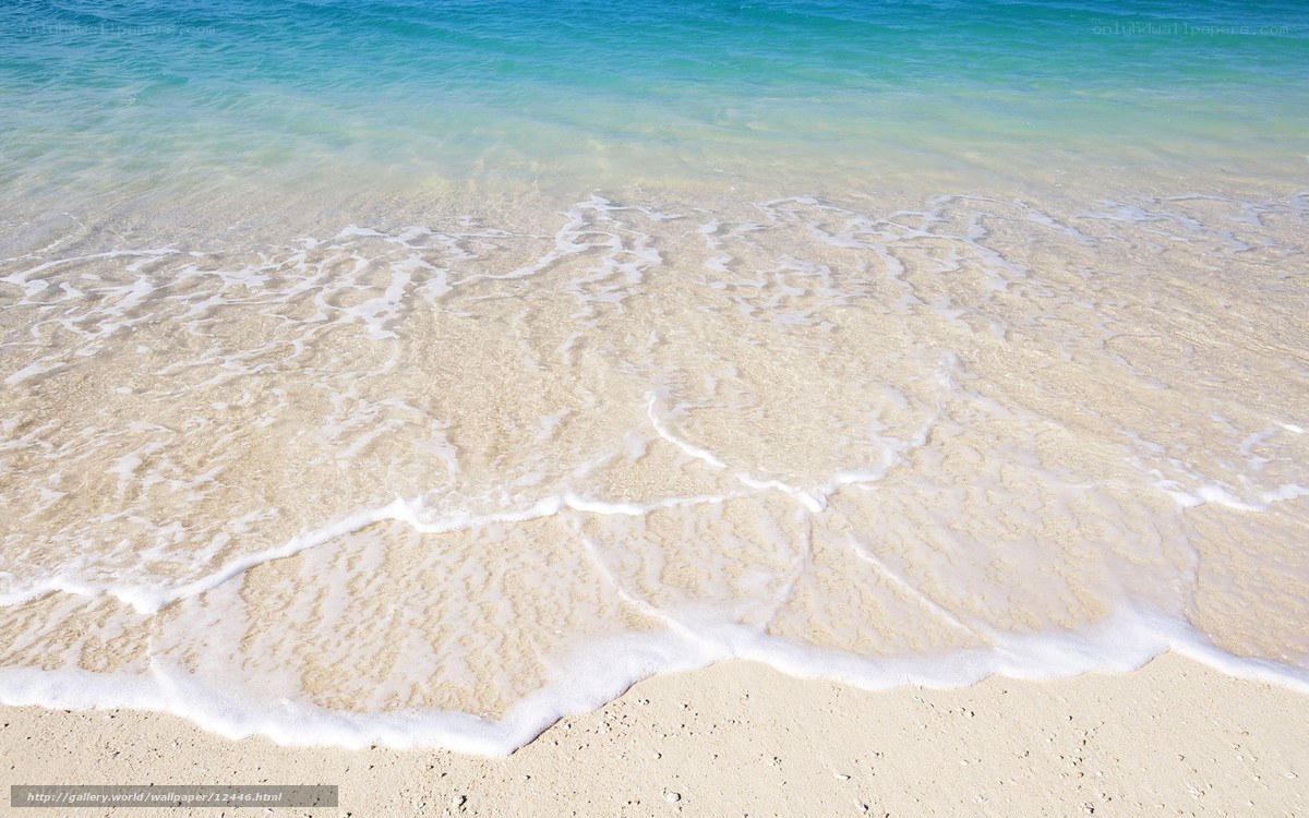 Calm ocean waves on sandy beach