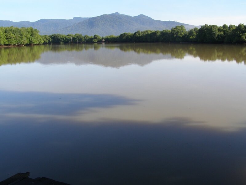 calm river with mountains