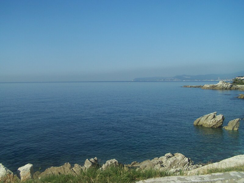 Calm Sea and Rocky Shore