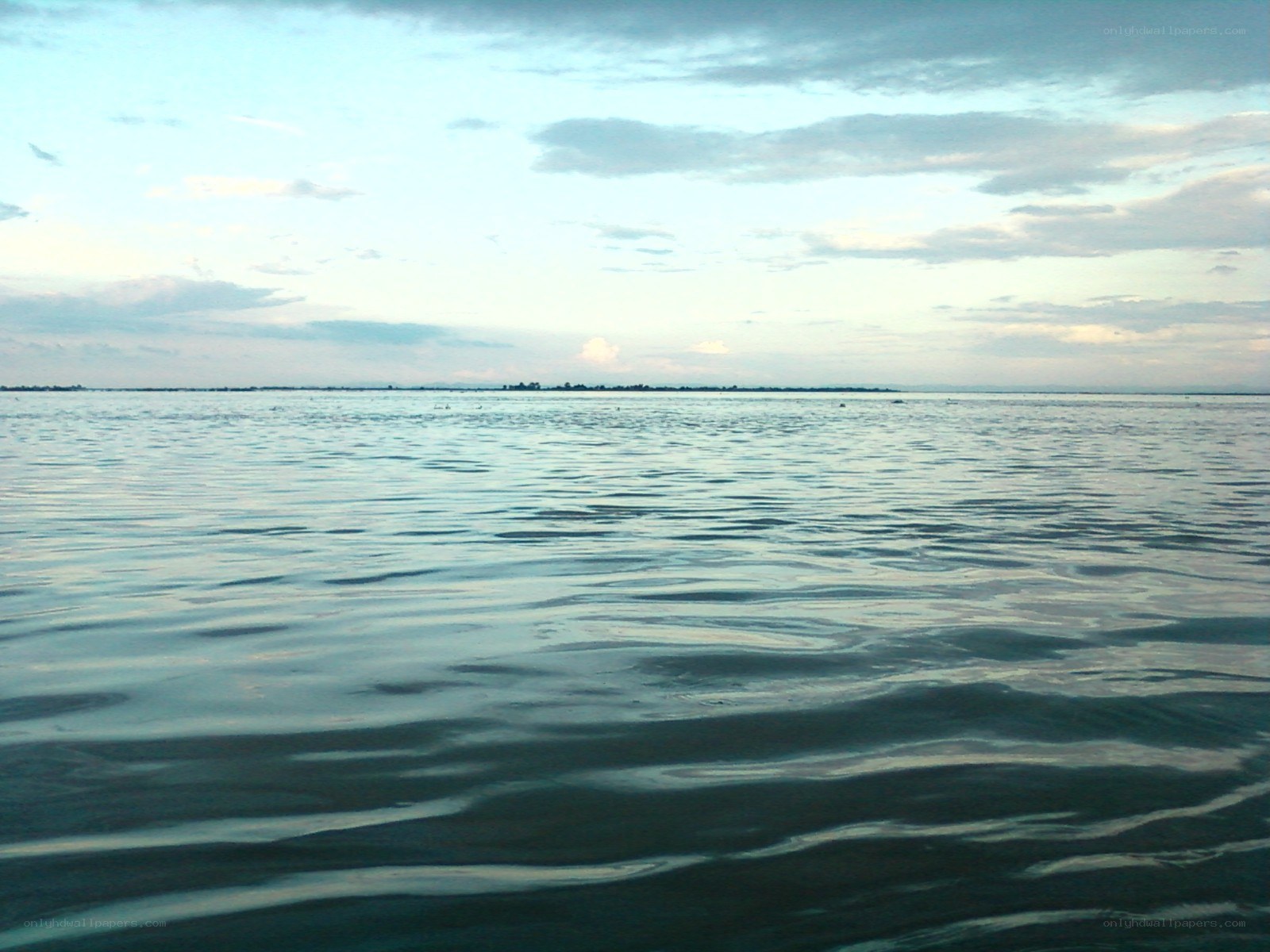 calm sea at dusk