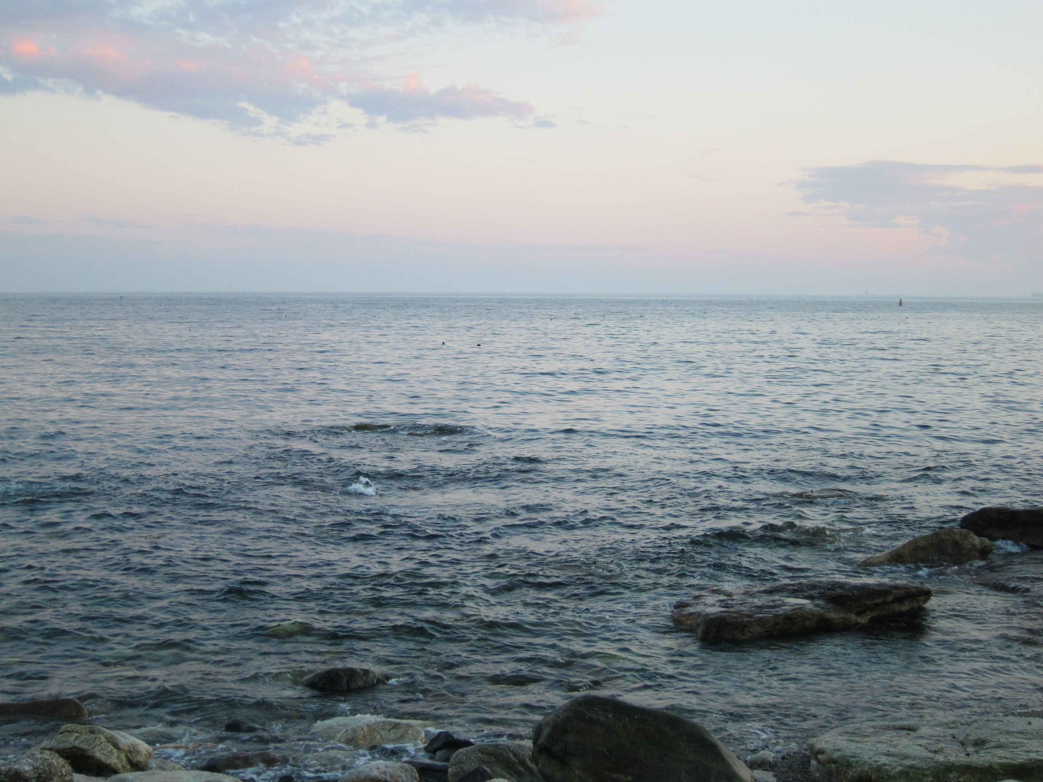 calm sea at dusk