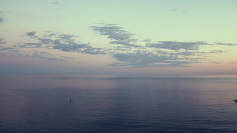 Calm Sea at Dusk — Blue, Serene