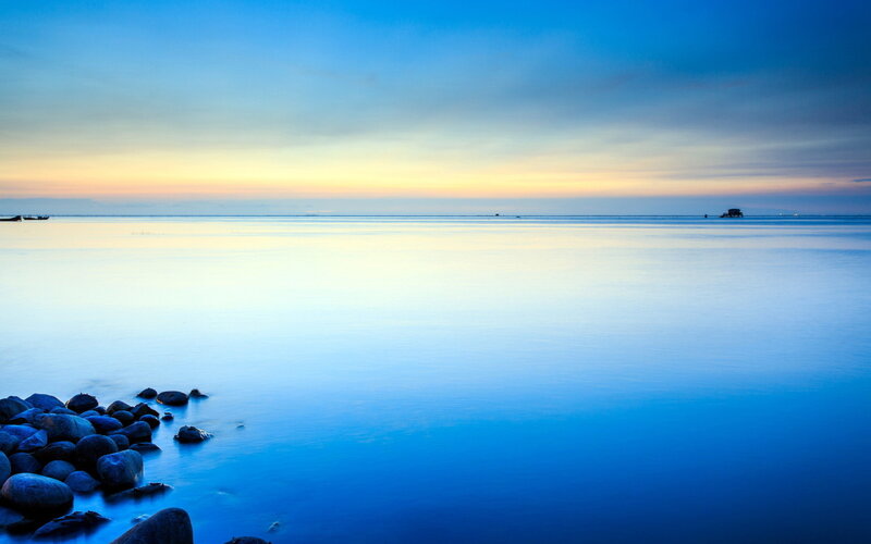 Calm Sea at Dusk — Blue