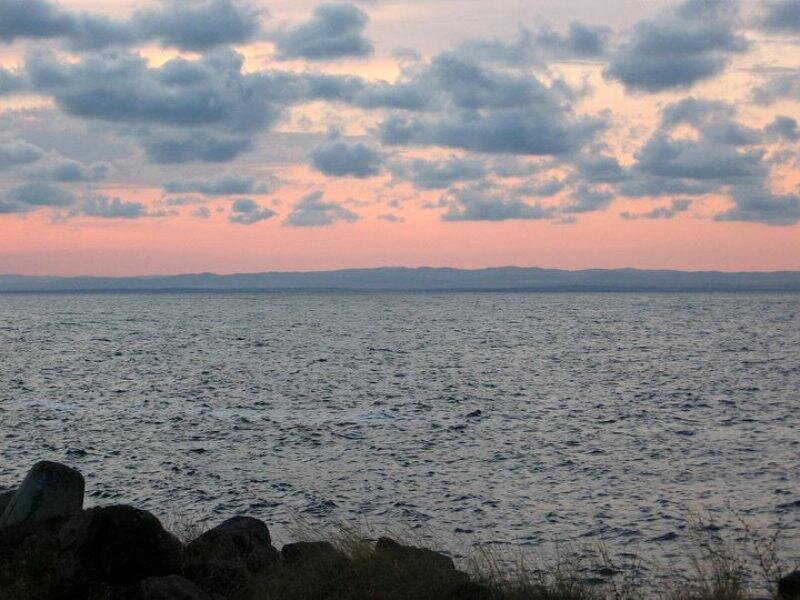 Calm Sea at Dusk — Pink