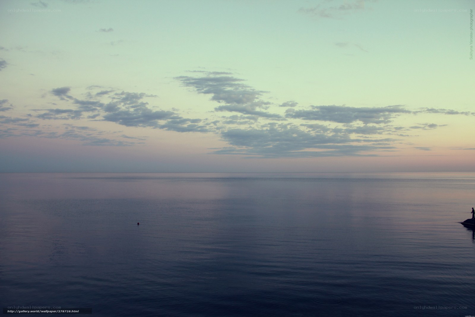 calm sea at dusk