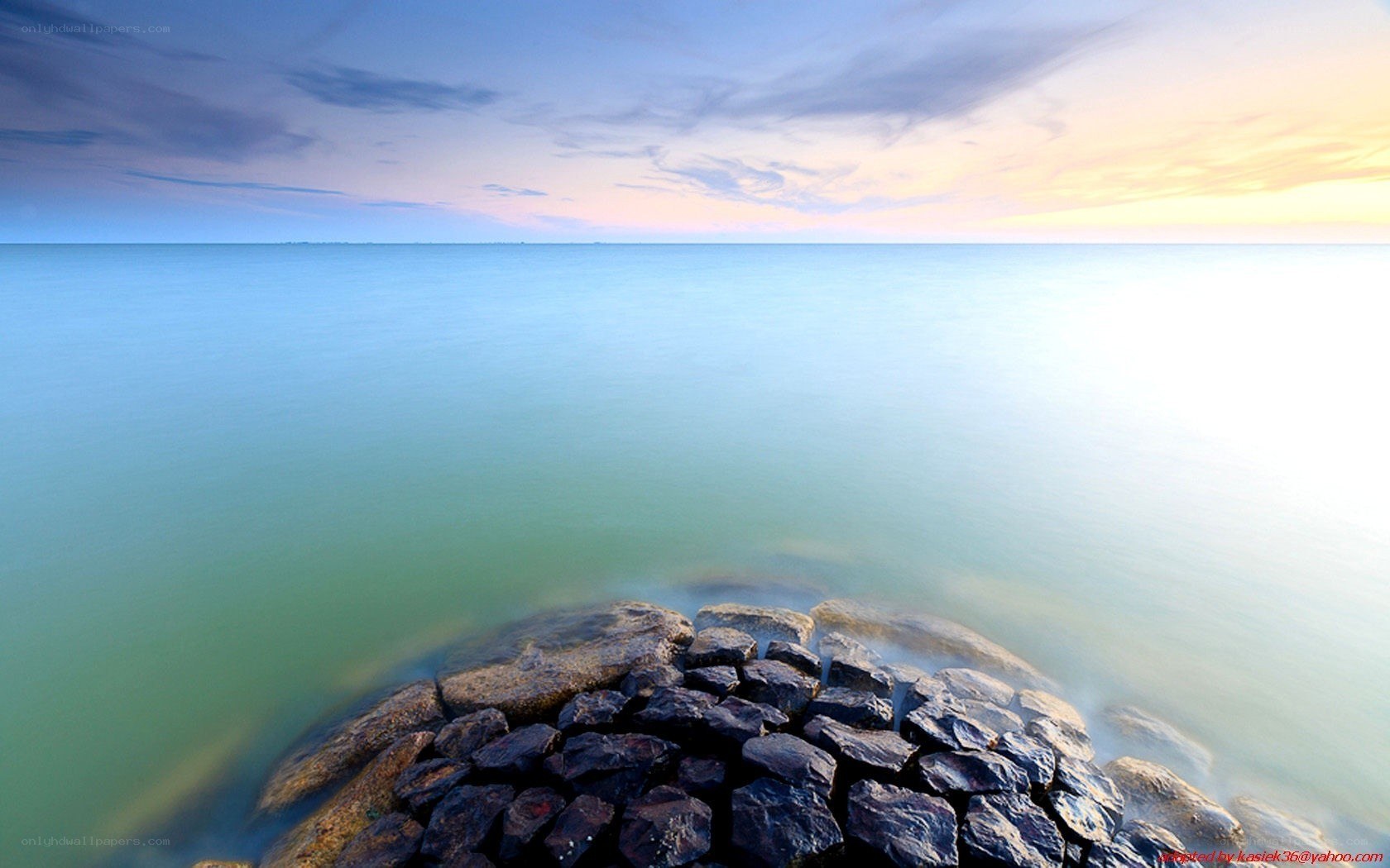 calm sea at sunset