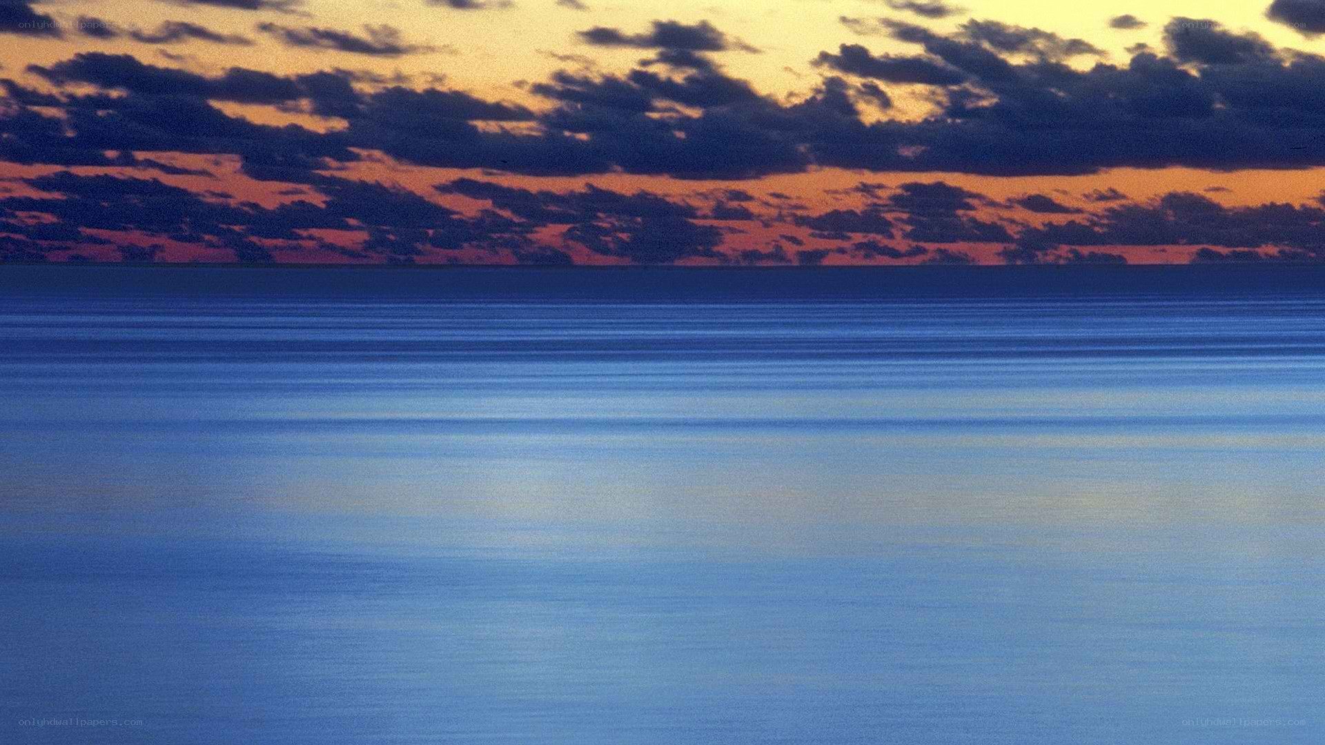 calm sea at sunset