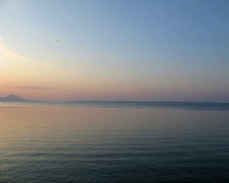 calm sea at sunset