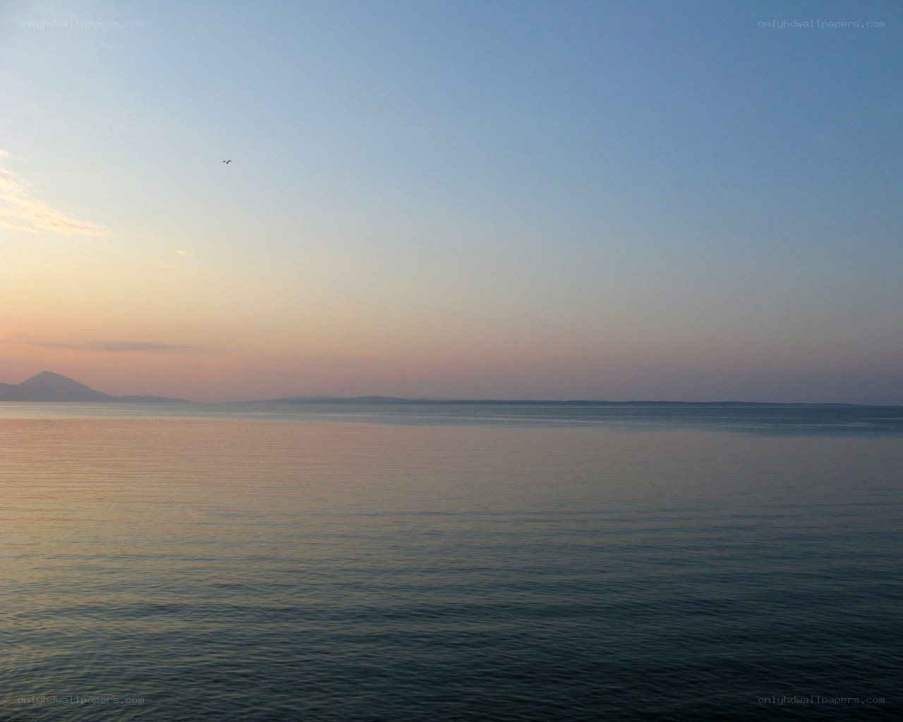 calm sea at sunset